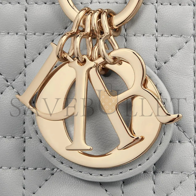 D*or mini lady D*or bag cloud gray cannage lambskin m0505onge-m51g (17*15*7cm)